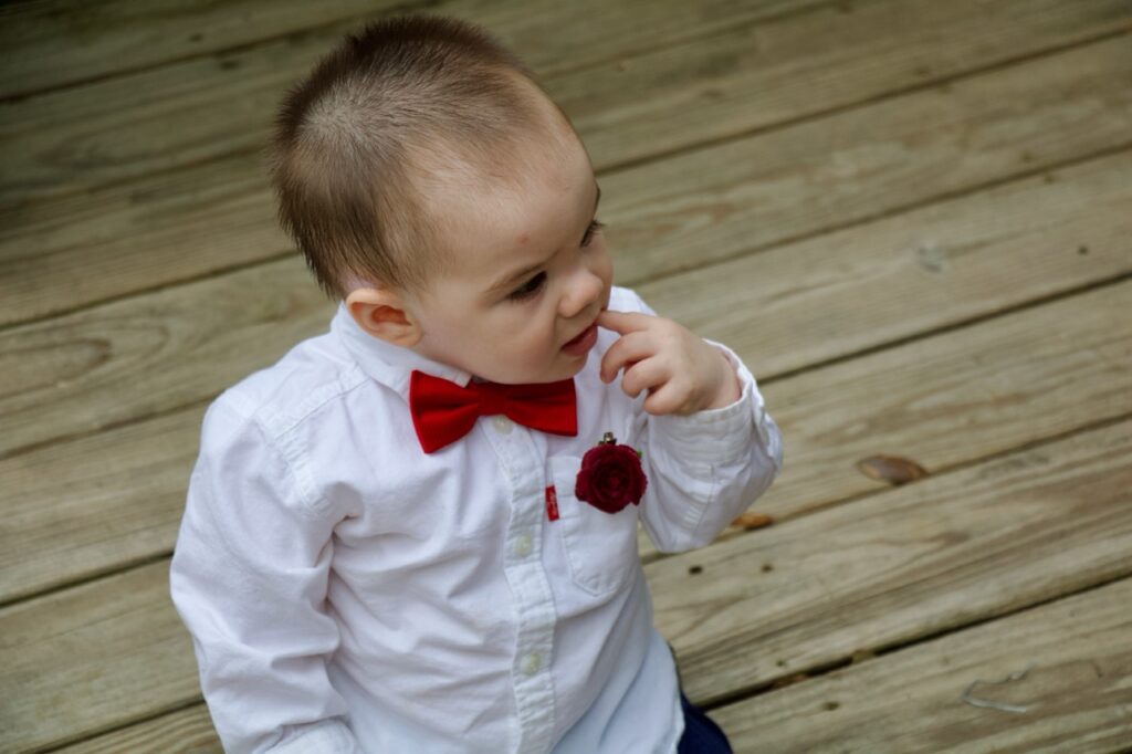 Baby wedding portrait